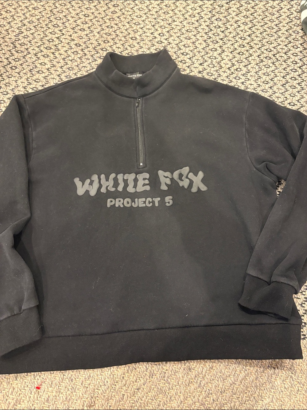White Fox Boutique Black Quarter-Zip Pullover M/L